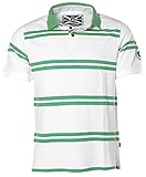  Signum Herren Kurzarm Shirt Poloshirt Polokragen Pikee Streifen White M