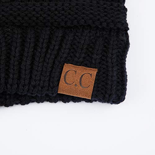 Image of Hatsandscarf CC Exclusives Solid Color Beanie Tail Hat for Adult (MB-20A)