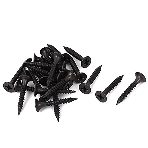 uxcell Tornillos Autorroscantes M3.5x25mm Phillips Cabeza Plana 25 pcs