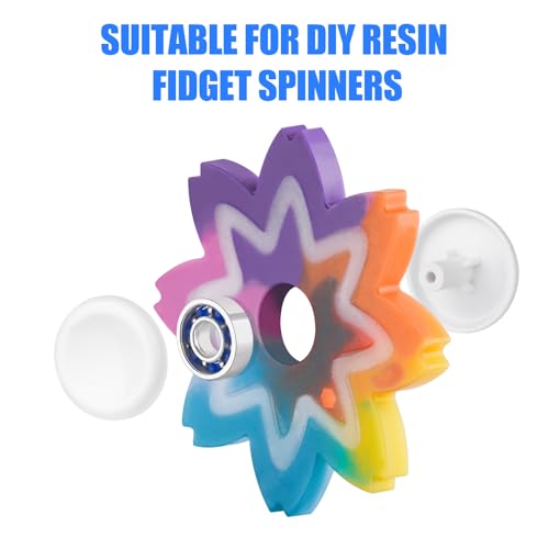 Image of 16 Pack Fidget Spinner Bearing and Cap Replacement Set, Chrome Steel Bearing Balls, High Speed 13mmx7mmx4mm Bearings Single Sealed Small Bearings for Fidget Spinner