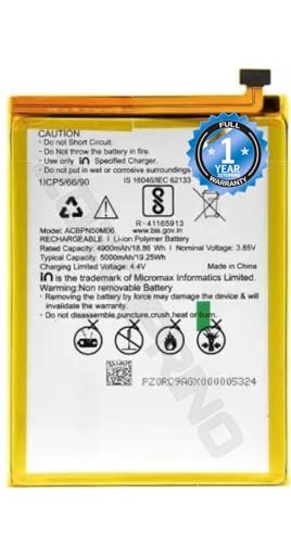 Image of Original ACBPN50M06 Battery for Micromax in 1 / in 1b / in Note 1 / E6746 / E7746 / E6523 / E7533 (1ICP5 /66 /90) Battery with 1 Year warrenty****(R136)