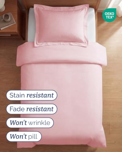 Image of Duvet Cover Twin /Twin XL - 2 Piece Set, College Dorm Room - Baby Pink