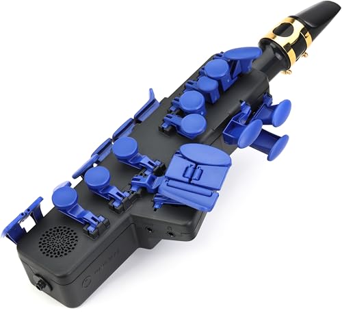 Image of Travel Sax 2 (Blue Royale) - Compact Digital Saxophone for Silent Practice Anywhere | Lightweight Electronic Sax with Real Alto Mouthpiece, Built-in Speaker, Bluetooth MIDI /Audio, USB-C, 70+ Internal