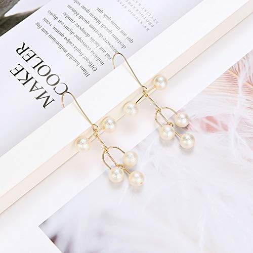 Miniatura 8 de Earrings,plplaaoo Earring Pendants for Women,Artificial Pearl Decoration Womens Earrings,Delicate Elegant Dangle Earrings for Women, Earrings