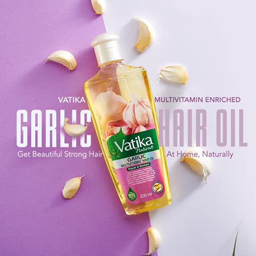 Image of Dabur Vatika Imported Garlic Enriched Hair Oil For Promotes Natural Hair Growth Hair Oil (200 Ml)