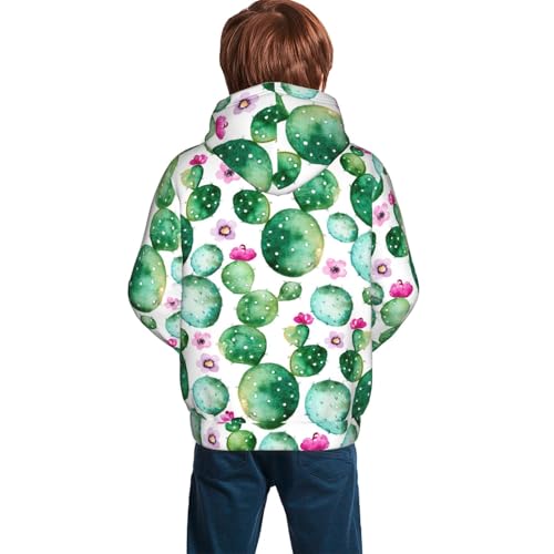 Cactus Plants Kid Hoodies Boys Sweatshirts Girls Pullover with Pocket4