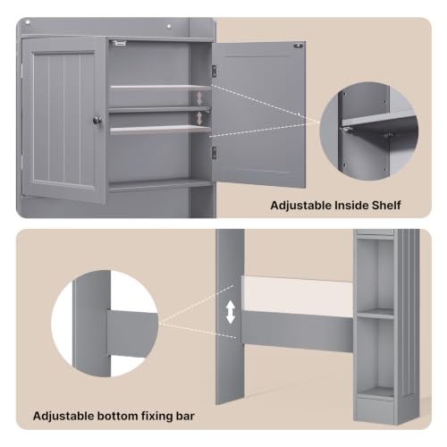 Image of Ahomly Over The Toilet Storage Cabinet, 32.3 inch W, Espresso
