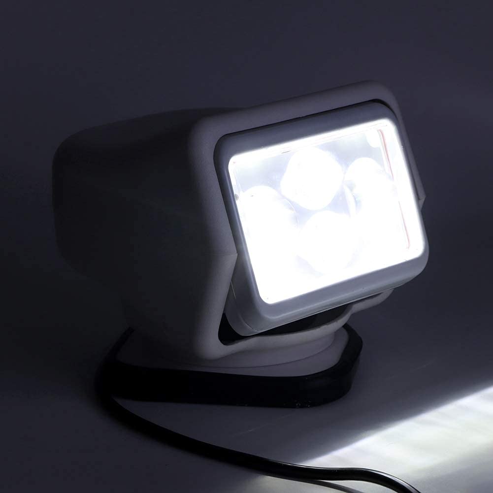 Amazon.co.jp: Qiilu LEDサーチライト リモコン式 ポ車用 60W LEDカー 