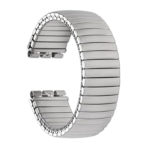 Bracelet de montre en acier inoxydable expansion argent mat 17mm