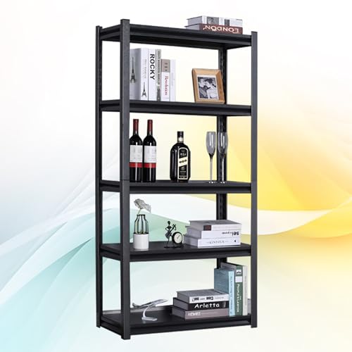 Rigma 5 Tier Garage Shelf, Heavy Duty Steel Shelving Unit, Adjustable Metal Multi-use Storage Rack, Shelves for Garage, Basement, and Industrial Warehouse Or Office (36