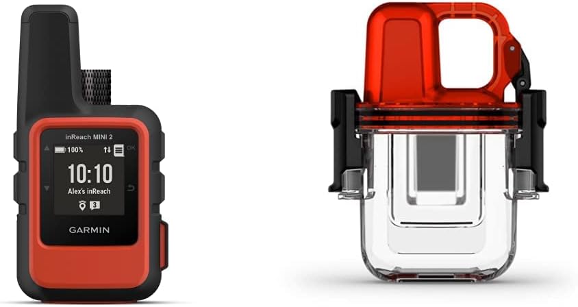 Garmin inReach Mini 2, Lightweight Satellite Communicator Bundle with Dive Case | Orange Garmin inReach Mini 2, Lightweight Satellite Communicator Bundle with Dive Case | Orange