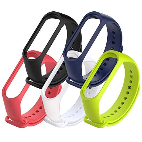 Estrenar Mi Band 3 and 4 Straps Original for Mi Band M3 and M4 Wristband Strap Soft Silicone Adjustable Replacement Band Strap (Device Not Included) | Pack of 5 (B0D5428XGX) Amazon Price History, Amazon Price Tracker