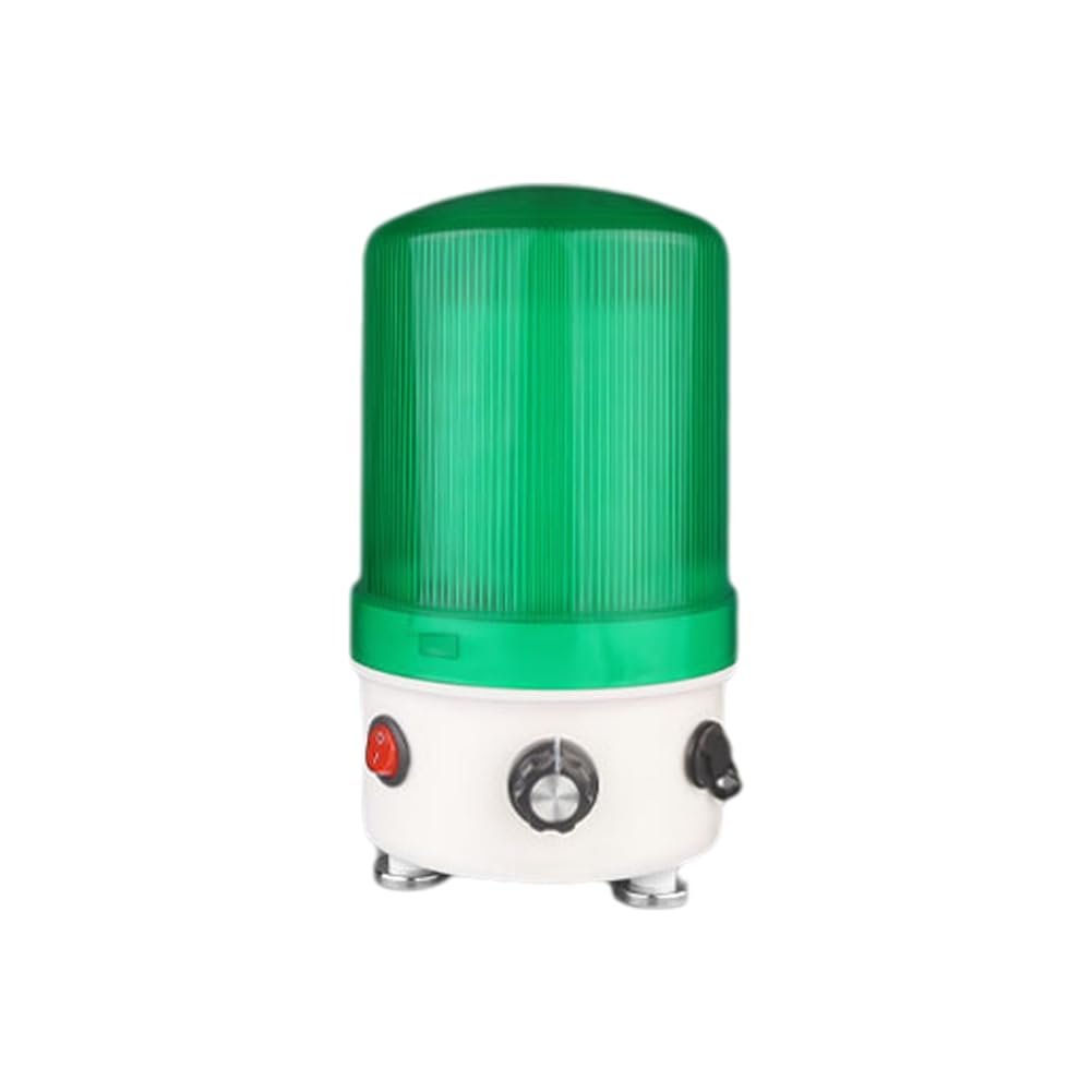 Aundhegrtt Green Volume Control Indicator Rotating Beacon Light Rechargeable Warning Alarm Strobe Sound Buzzer Decibel Adjustable Light With Type-C Charging