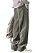 JMIERR Men Baggy Pants Corduroy Pants Casual Drawstring Comfy Stretch Wide Leg Elastic Waist Cargo Sweatpants 2025 Fall Winter Fashion Clothes, S, Green