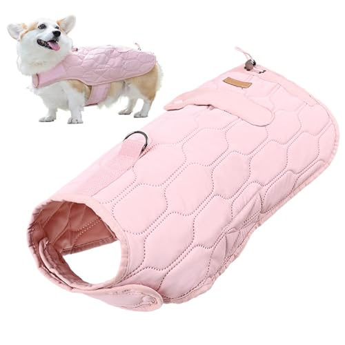 Chaleco cálido para mascotas, abrigo cálido para perros, abrigo térmico a prueba de viento para mascotas, abrigo de rayas reflectantes para clima frío para una variedad de pequeños