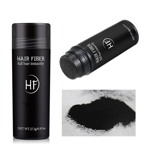 Hair Fibres Black, INSKIN Hair Fibers For Men, Hair Building Fibres For Hair Powder Women And Men, Hair Loss Concealer For Bald Spots & Thinning Hair(Black)