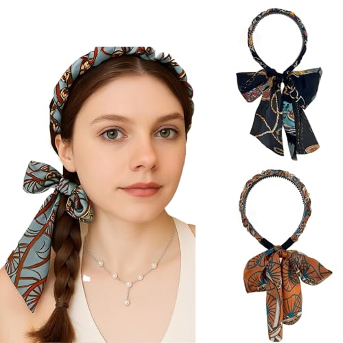 Lace Headbands for Women, 2Pcs Hair Bands with Tassels, Stylish Hair Bun Accessories, Head Scarf for Women, Hair Bow Scrunchies for Daily Commute, Travel and Photography Lace Headbands for Women, 2Pcs Hair Bands with Tassels, Stylish Hair Bun Accessories, Head Scarf for Women, Hair Bow Scrunchies for Daily Commute, Travel and Photography