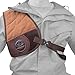Tas Trost Leather Protective Shirt Vest for Shotgun Rifle, Recoil Reducer Padding Vest Field Shield with Adjustable Straps (Brown)