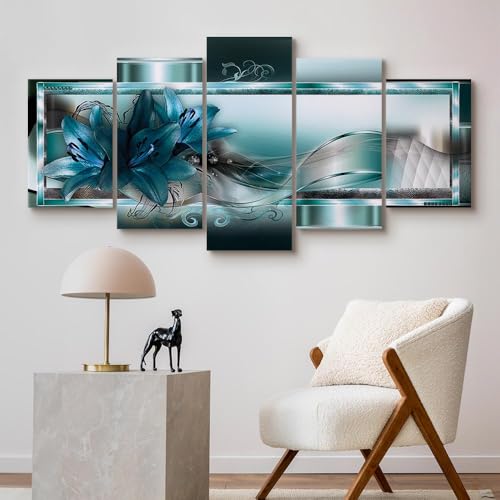 Cuadros B&D XXL - Grand Tableau Décoration Murale Chambre, Lys, 200x100 cm – vue 2