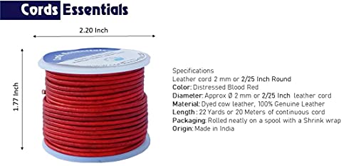 Cords Essentials Round Genuine Leather String Cord, Rope for Jewelry Making Necklaces, Bracelets, Kumihimo Braiding, Wraps - Image 2