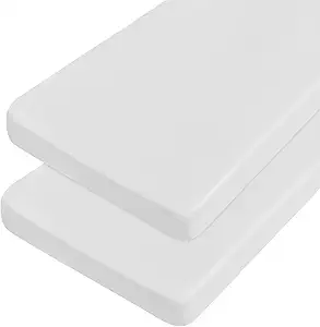 Cot Sheets 31" x 75", 2 Pack Cot Size Sheet Fitted with Narrow Twin/Camp Bunk/Rvs Bunk/Guest Beds/Army Cots/Trifold Mattress, Super Soft Breathable Microfiber Bed Cover, Bottom Sheet, White