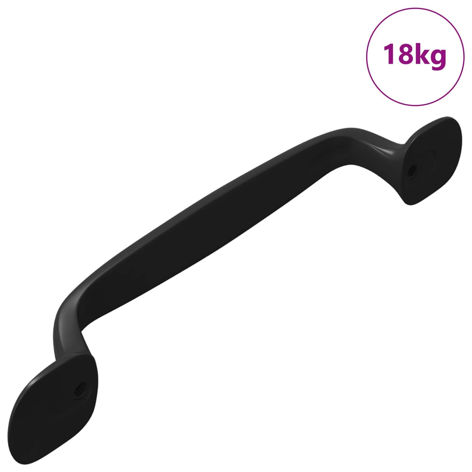 Manija de Muebles 250 pcs Negro 130 x 19,4 x 22,3 mm Aluminio,Ferretería para armarios,Pomos y picaportes de armarios,18.35kg-864694
