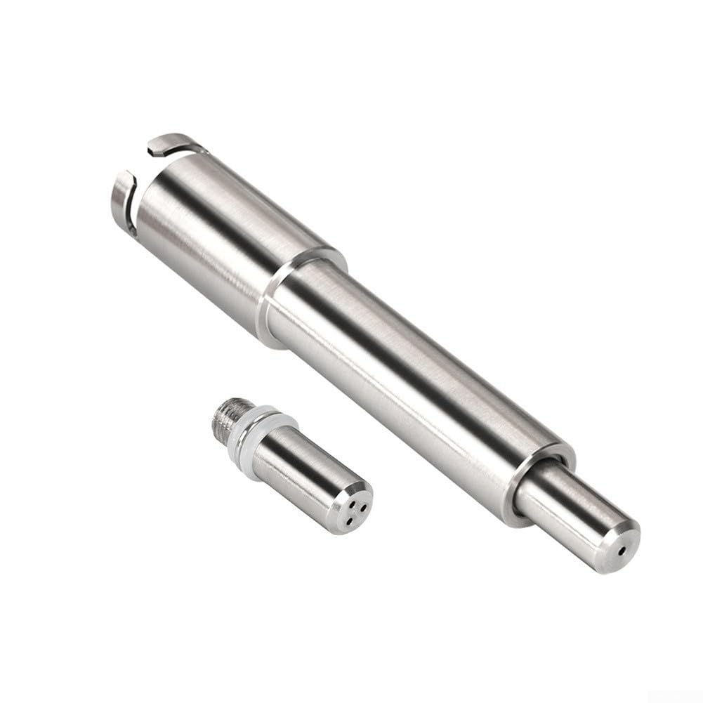 Set di ugelli per vapore in acciaio inox per De'Longhi per dedica EC685-1 e ugello a 3 fori, per schiuma di latte, ricambio con isolamento termico per Latte Art per accessori barista, argento (antico)