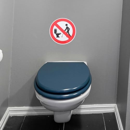 NUSITOU Potty Training Toilet Pee Target Stickers with Messaging Red Pvc Decals 8pcs for Boys for Restroom - 5