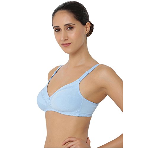 Image of Triumph Comfort Wireless Non Padded Everyday Women Cotton Bra Soft Breathable Cotton, Cut‑n‑Sew Cups 3 /4 Coverage, High Center Bridge Lace Trim & Bow Daily Comfort, Natural Shape Pack Of 1