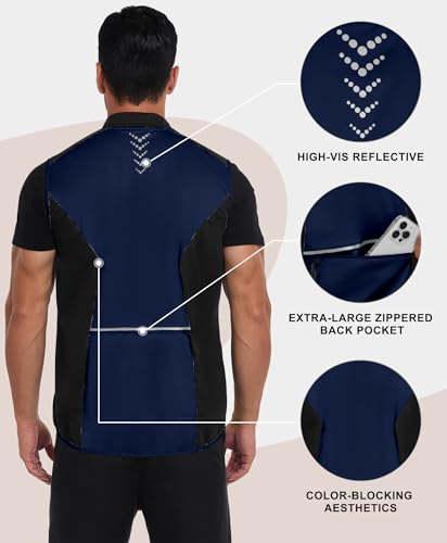 Image of Little Donkey Andy Men's Water-resistant Outerwear Vests, Stretch Windproof Vest for Cycling, Running, Golf