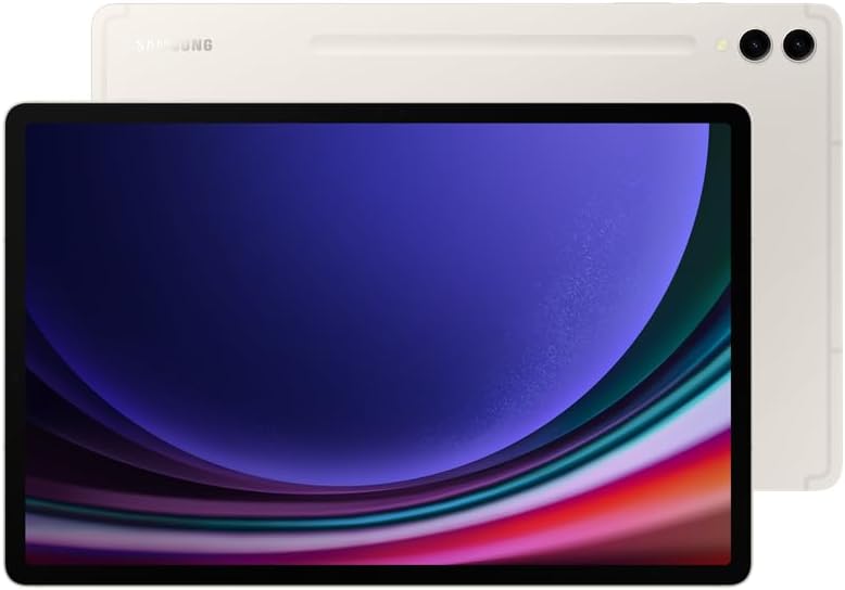 SAMSUNG Galaxy Tab S9+ Plus 12.4” 256GB WiFi 7 Android AI Tablet, AMOLED Screen, S Pen Included, Long Battery Life, Auto Focus Camera, Durable, US Version, 2023, Beige (Renewed)