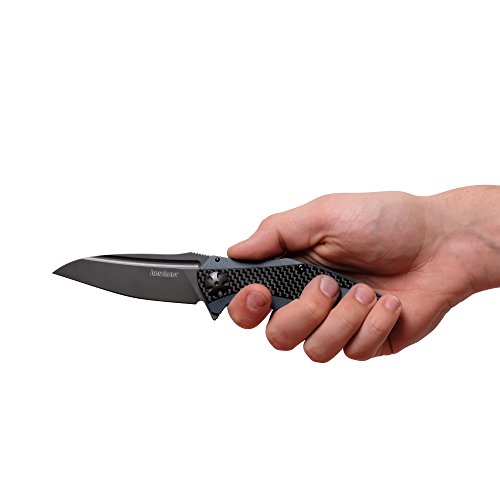 Kershaw Faca de bolso de fibra de carbono Natrix-(7007CF); 8,25 polegadas 8Cr13MoV lâmina revestida