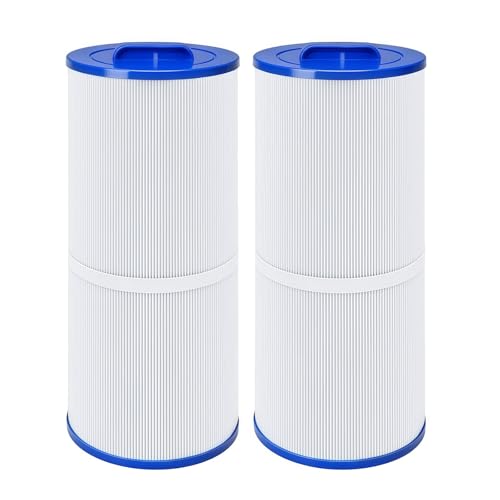 BIHARNT 6CH-960 Spa Filter Compatible with PJW60TL-F2S Jacuzzi Filters J-300 J400 Filbur FC-2800 6540-476 6540-383 60 Sq. Ft Hot Tub Filter Cartridge with Closed Handle(Not be Removed) 2-Pack
