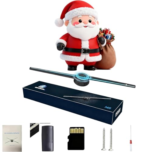 Projecteur de sapin de Noël holographique 3D et ventilateur LED 16,5 pouces avec appli