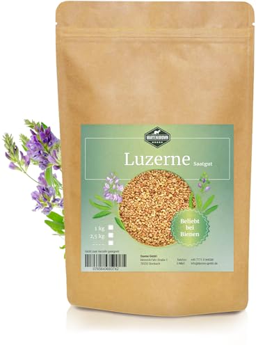 Martenbrown Luzerne Saatgut 5kg Ewiger Klee Samen | Alfalfa Saat |  Grndngung zweijhrig fr Garten und Gemse-Beet : Amazon.de: Garten