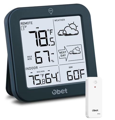 OBET B65 Indoor Outdoor Thermometer Wireless