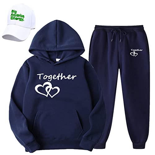 Survêtement homme 2 pièces avec capuche et casquette Blue-t 4XL