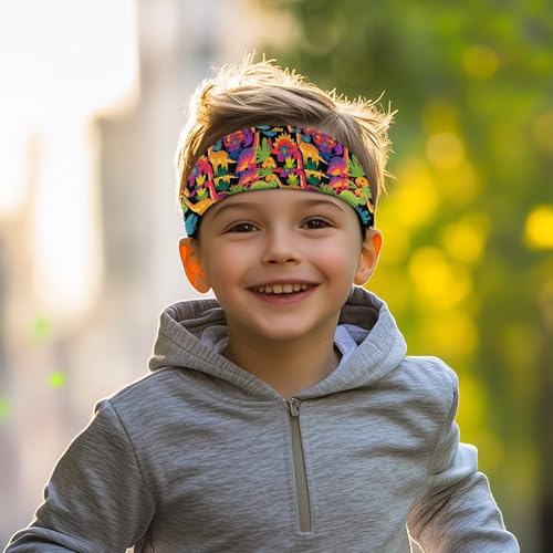 Boys Kids Sports Headbands Elastic Sweat Headband Girls Boys Headscarf for Football Basketball Running Exercise2