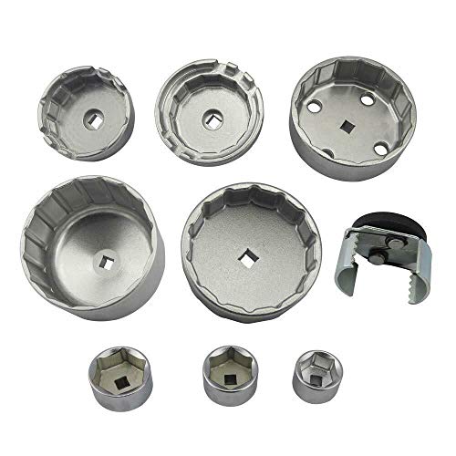 Juego de 9 piezas llave para filtro de aceite con estuche miniatura 3