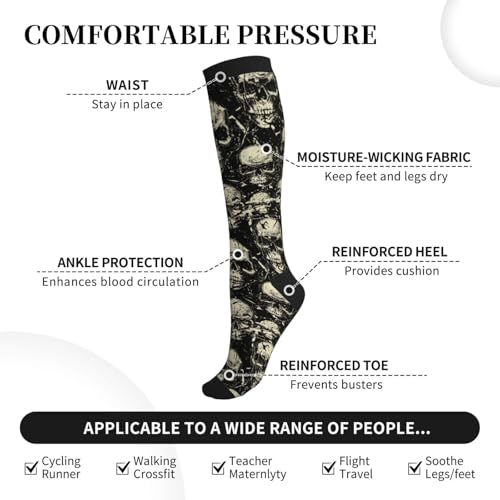 Compression Socks Knee High Circulation Support Socks For Women Men Athletic Running Hiking Cycling3