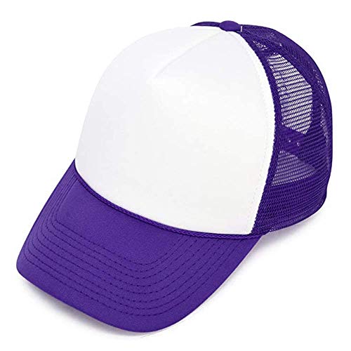 Image of MR.R Sublimation Blanks Polyester Mesh Cap Mesh Hat Two Tone Trucker Summer Mesh Cap with Adjustable Snapback,2pcs per Pack