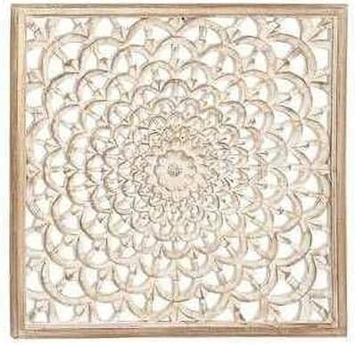 VAS Collection Home Wooden MDF Hanging Wall Panel |Decorative & Hand Crafted Wooden Wall Decor/Wall Panel for Living Room, Bedroom, Hallway, Office_SIZE-60.96CM X 1,7CM X 60.96CM Color-Multicolor