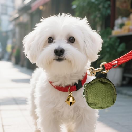 FULUDM 5 Stück Leckerlitasche Leckerlibeutel für Hunde - Futterbeutel Hundetraining Hundeleckerli Tasche Leckerli Beutel Tragbare mit Reißverschluss und Karabiner