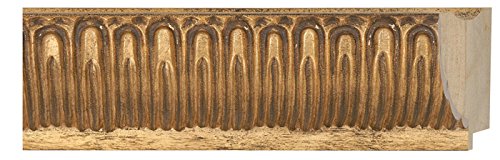 CountryArtHouse Picture Frame Moulding (Wood) 100ft bundle - Ornate Gold Finish - 3.625