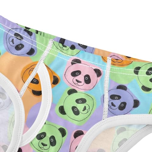ODAWA Panda Colorful Pastel Tag Free Toddler Briefs Cotton, Toddler Underwear Boys 2T4