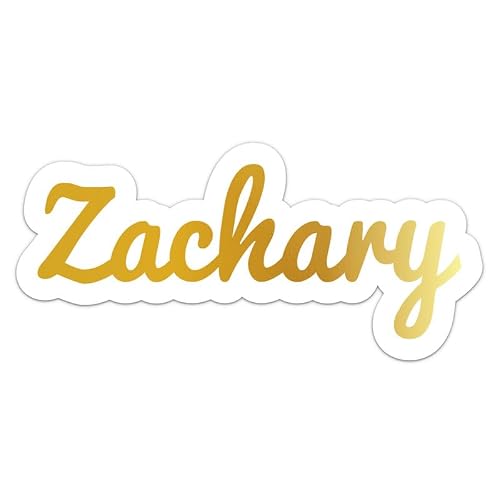 Generic Zachary Name Sticker - Vinyl Waterproof Decal for Car, Laptop, Wall, Window, Book Case, Water Bottle, Bumper Sticker Size - 5'' Longer Side