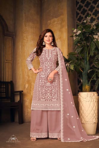 Wedding Wear Indian Pakistani Designer Sharara Palazzo Shalwar Kameez Dupatta Suits2