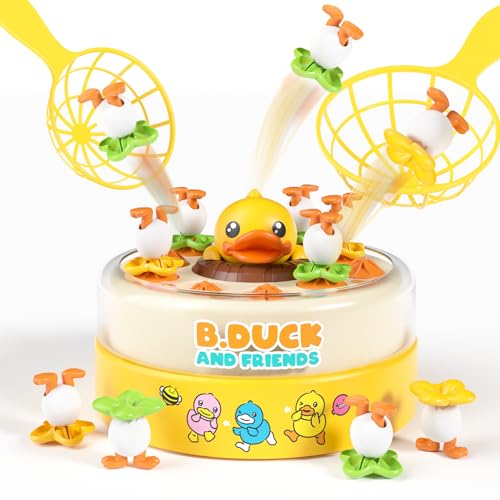 BLF FUN B.Duck Games for Kids Age 4-6, Board Games Bounce and Catch Duck Toys for Kids 4-8, Family Board Games for 5-7 Boys Girls, Birthday Gifts Christmas Party Games for Toddlers 3-5