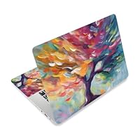 CRAFTYMELODY Laptop Schutzfolie Aus PVC Vinyl Mit Spruch Wasserdicht Kratzfest Bunter Baum