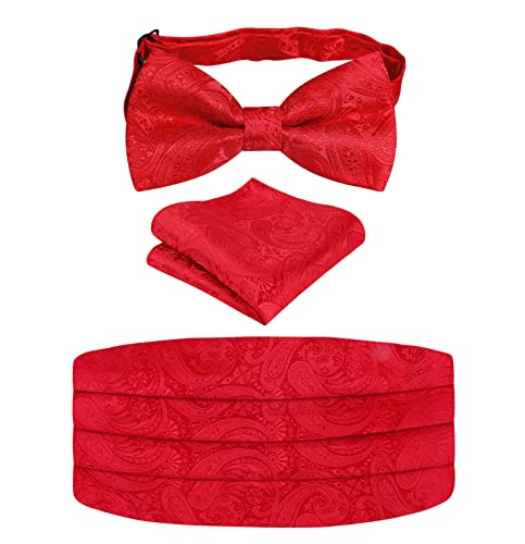 Image of Alizeal Mens Paisley Adjustable Bow Tie Set